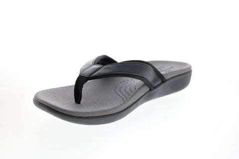 Clarks Brio Sol 26150834 Womens Black Synthetic Flip-Flops Sandals Shoes