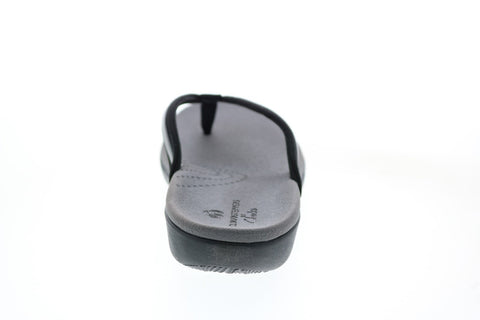 Clarks Brio Sol 26150834 Womens Black Synthetic Flip-Flops Sandals Shoes