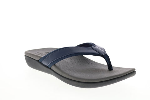Clarks Brio Sol 26150837 Womens Blue Synthetic Flip-Flops Sandals Shoes