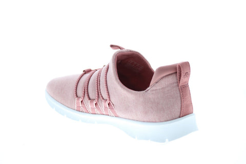 Clarks Step AllenaMae 26150909 Womens Pink Canvas Slip On Lifestyle Sneakers Shoes