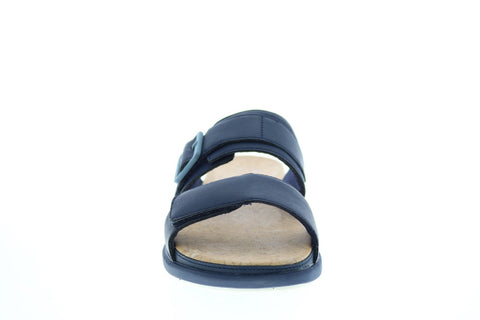Clarks Step June Sun 26151189 Womens Blue Wide Synthetic Slides Sandals Shoes