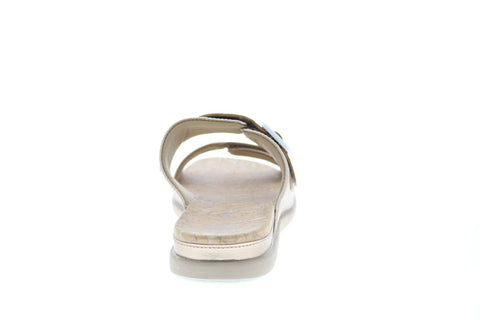 Clarks Step June Sun 26151191 Womens Gold Wide Synthetic Slides Sandals Shoes
