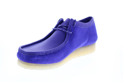 Clarks Wallabee 26151270 Mens Purple Suede Lace Up Chukkas Boots
