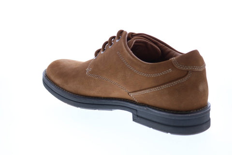 Clarks Banning Plain 26151750 Mens Brown Nubuck Plain Toe Oxfords Shoes