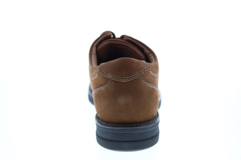 Clarks Banning Plain 26151750 Mens Brown Wide Nubuck Plain Toe Oxfords Shoes