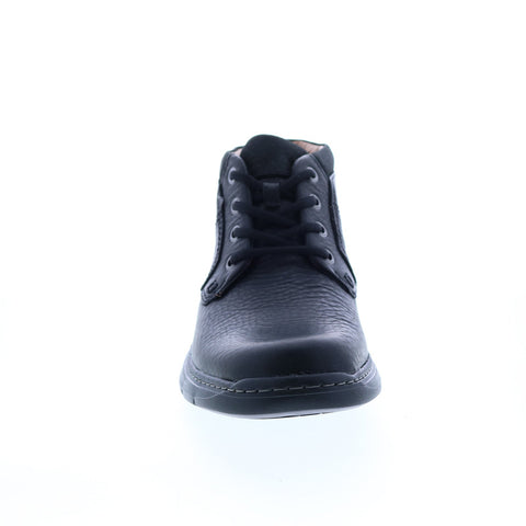 Clarks Un Brawley Up 26151780 Mens Black Leather Lace Up Casual Dress Boots