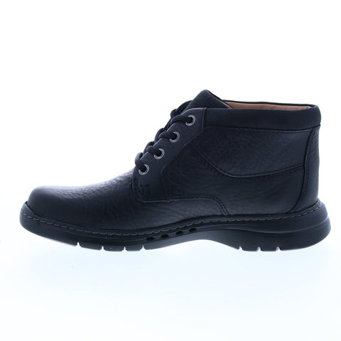 Clarks Un Brawley Up 26151780 Mens Black Leather Lace Up Casual Dress Boots