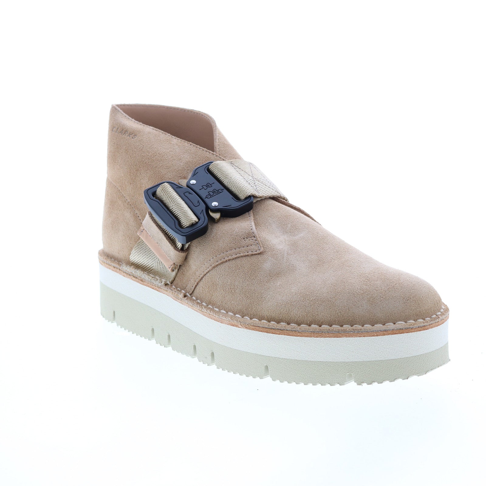 NEW Clarks Desert Strap Mens Beige Suede Strap Chukkas Boots A473 MENS Desert Boot Sand Suede Desert Boots | Clarks US main image 2