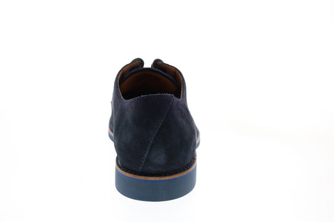 Clarks Atticus Lace 26152088 Mens Blue Suede Plain Toe Oxfords Shoes