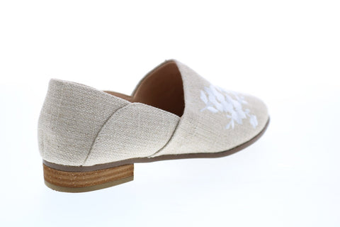 Clarks Pure Tone 26152129 Womens Beige Canvas Loafer Flats Shoes