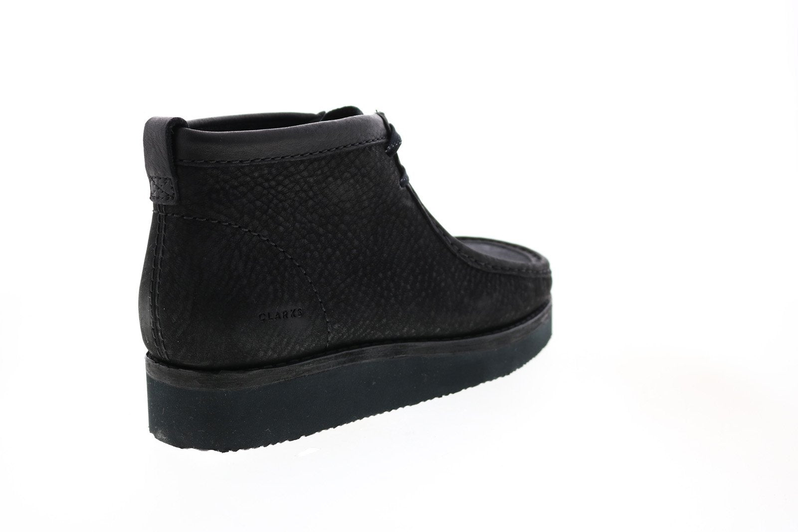 Clarks Wallabee Hike 26152291 Mens Black Leather Lace Up Chukkas