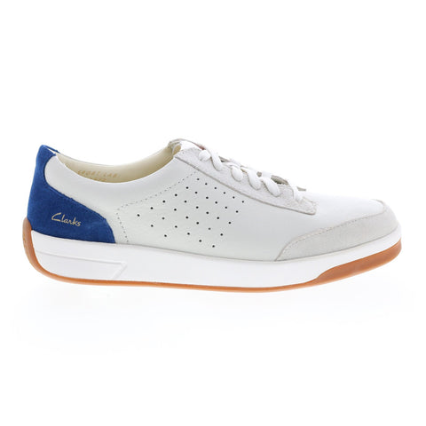Clarks Hero Air Lace 26152885 Mens White Leather Lifestyle Sneakers Shoes