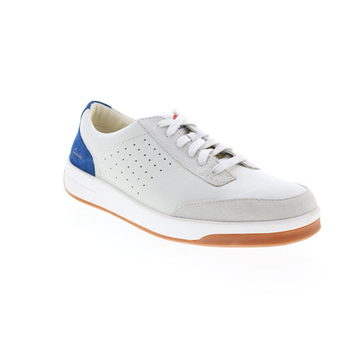 Clarks Hero Air Lace 26152885 Mens White Leather Lifestyle Sneakers Shoes
