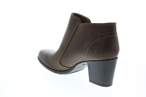 Clarks Diane Pioneer 26152964 Womens Brown Leather Zipper Ankle & Booties Boots
