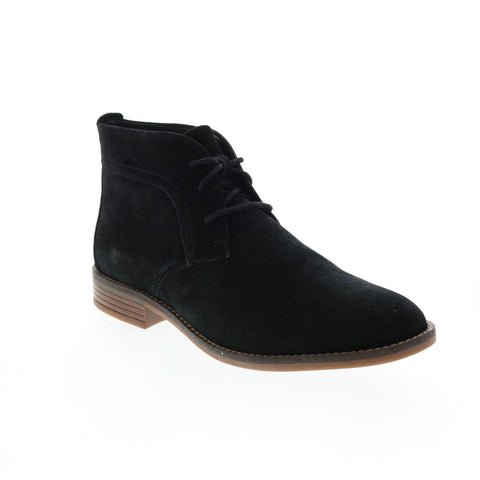 Clarks Camzin Grace 26153053 Womens Black Wide Suede Ankle & Booties Boots