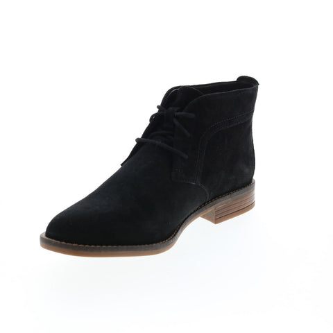 Clarks Camzin Grace 26153053 Womens Black Wide Suede Ankle & Booties Boots
