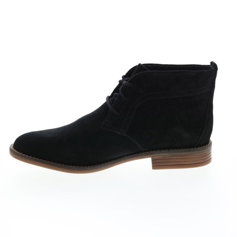 Clarks Camzin Grace 26153053 Womens Black Wide Suede Ankle & Booties Boots
