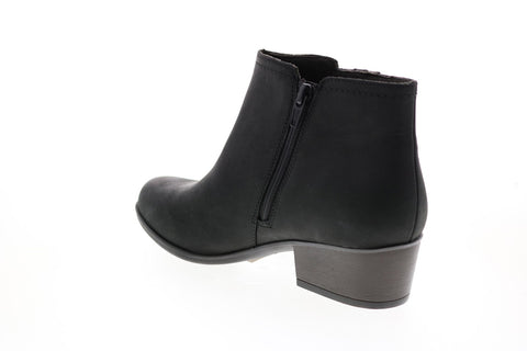 Clarks Adreena Lilac 26153060 Womens Black Leather Zipper Ankle & Booties Boots