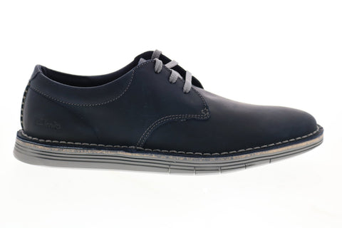 Clarks Forge Vibe 26153133 Mens Blue Leather Plain Toe Oxfords Shoes