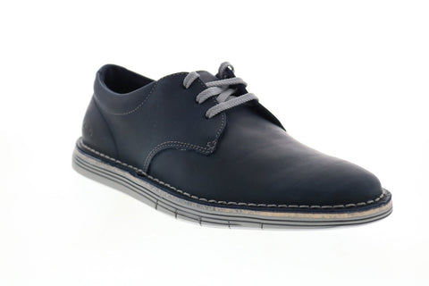 Clarks Forge Vibe 26153133 Mens Blue Leather Plain Toe Oxfords Shoes