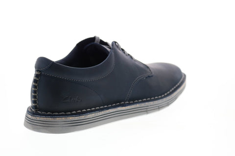 Clarks Forge Vibe 26153133 Mens Blue Leather Plain Toe Oxfords Shoes