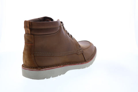 Clarks Vargo Moc 26153149 Mens Brown Leather Lace Up Casual Dress Boots