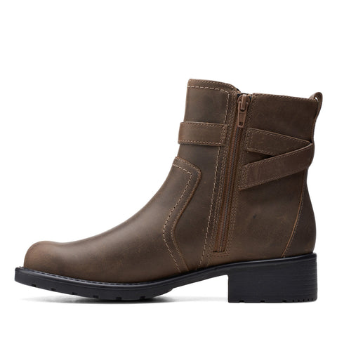 Clarks Orinoco Bend 26153251 Womens Brown Leather Ankle & Booties Boots