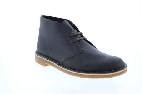 Clarks Bushacre 3 26153530 Mens Gray Leather Lace Up Chukkas Boots
