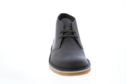 Clarks Bushacre 3 26153530 Mens Gray Wide Leather Lace Up Chukkas Boots