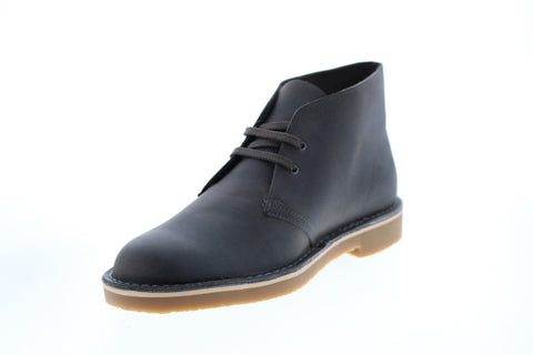 Clarks Bushacre 3 26153530 Mens Gray Leather Lace Up Chukkas Boots