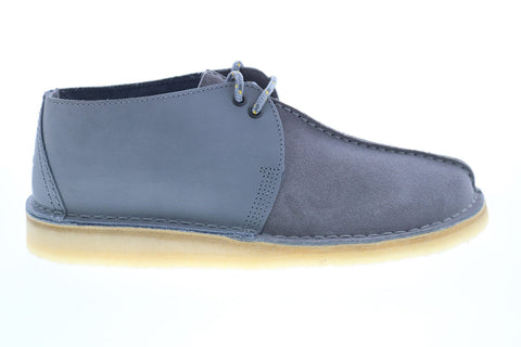 Clarks Desert Trek 26154738 Mens Blue Suede Lace Up Chukkas Boots