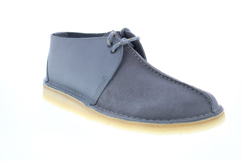 Clarks Desert Trek 26154738 Mens Blue Suede Lace Up Chukkas Boots