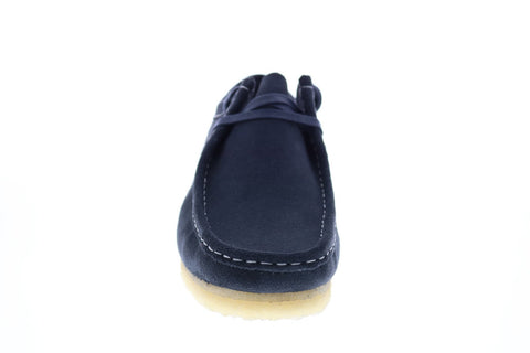 Clarks Wallabee 26154744 Mens Blue Suede Lace Up Chukkas Boots