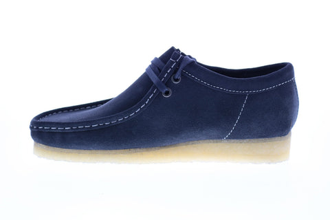 Clarks Wallabee 26154744 Mens Blue Suede Lace Up Chukkas Boots