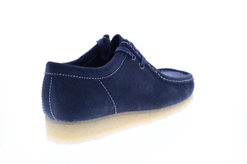 Clarks Wallabee 26154744 Mens Blue Suede Lace Up Chukkas Boots
