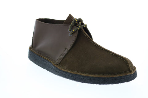 Clarks Desert Trek 26154752 Mens Green Suede Lace Up Chukkas Boots