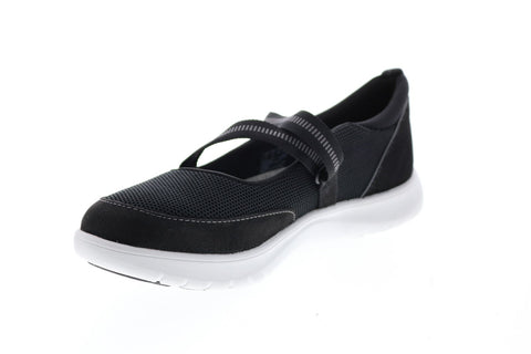 Clarks Adella Lily 26154758 Womens Black Narrow Mesh Loafer Flats Shoes