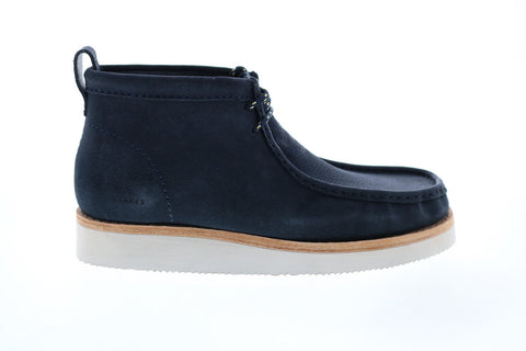 Clarks Wallabee Hike 26154760 Mens Blue Suede Lace Up Chukkas Boots