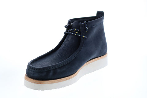 Clarks Wallabee Hike 26154760 Mens Blue Suede Lace Up Chukkas Boots