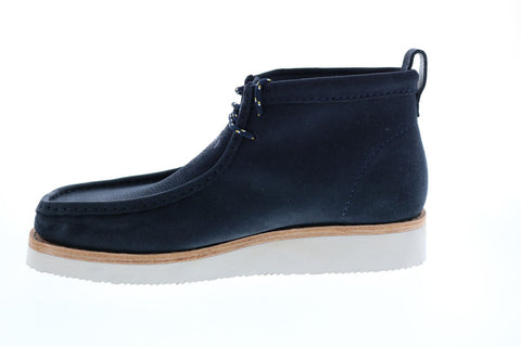 Clarks Wallabee Hike 26154760 Mens Blue Suede Lace Up Chukkas Boots