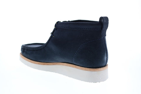Clarks Wallabee Hike 26154760 Mens Blue Suede Lace Up Chukkas Boots