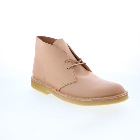 Clarks Desert Boot 26154833 Mens Beige Leather Lace Up Chukkas Boots