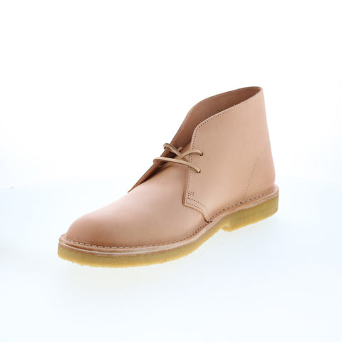 Clarks Desert Boot 26154833 Mens Beige Leather Lace Up Chukkas Boots