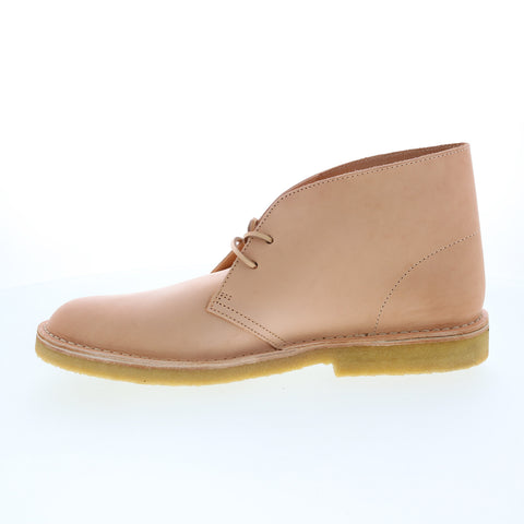 Clarks Desert Boot 26154833 Mens Beige Leather Lace Up Chukkas Boots