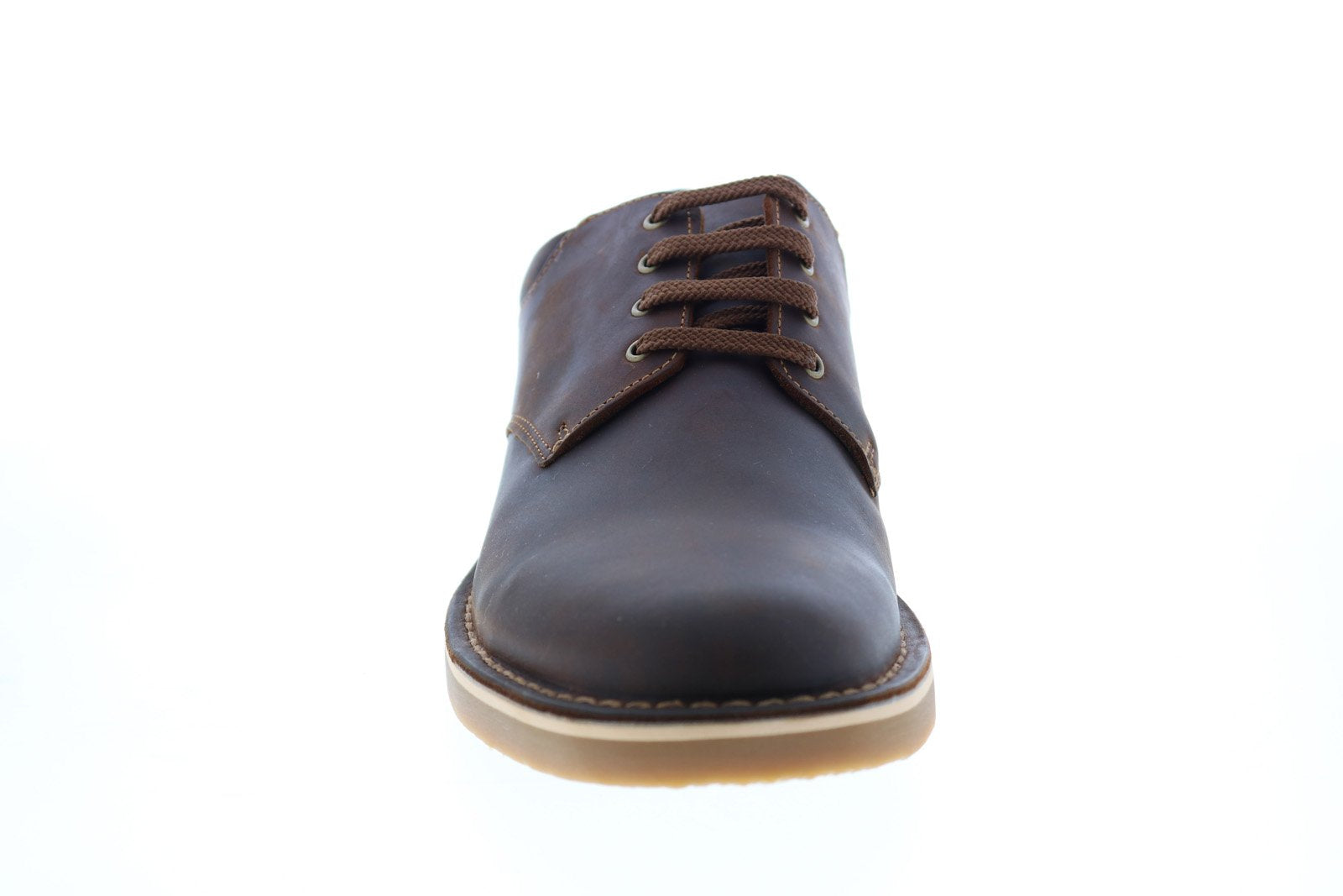 Clarks Bushacre 3 Lo Mens Brown Leather Oxfords & Lace Ups 