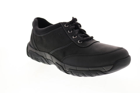 Clarks Grove Edge 26155028 Mens Black Leather Lifestyle Sneakers Shoes