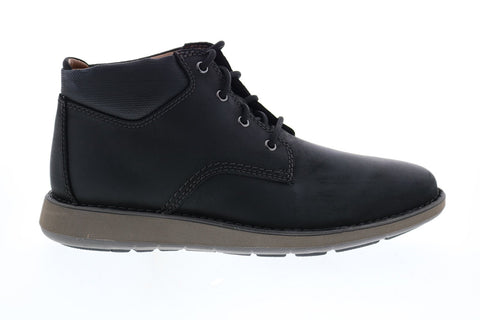 Clarks Un Larvik Top 2 26155079 Mens Black Leather Lace Up Chukkas Boots