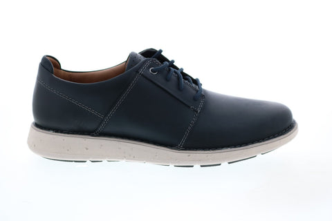 Clarks Un Larvik Lace 2 26155083 Mens Blue Leather Oxfords Plain Toe Shoes