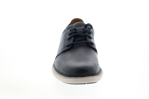 Clarks Un Larvik Lace 2 26155083 Mens Blue Leather Oxfords Plain Toe Shoes