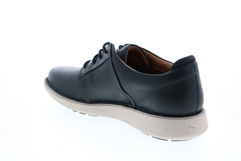 Clarks Un Larvik Lace 2 26155083 Mens Blue Leather Oxfords Plain Toe Shoes